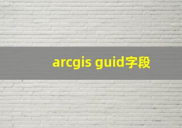 arcgis guid字段